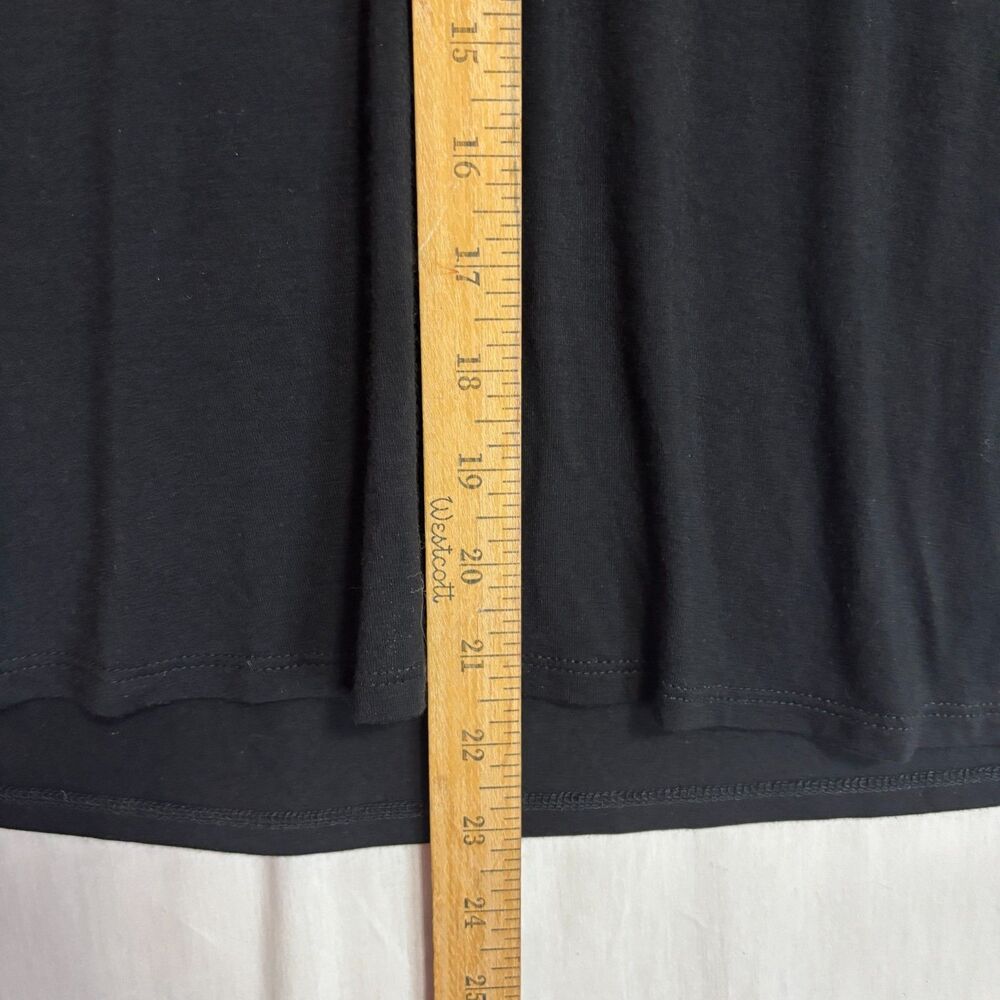 Belldini Women's Top Black Lace Sleeves Whimsigoth Romantic Feminine‎ Y2K Sz L - Picture 5 of 8